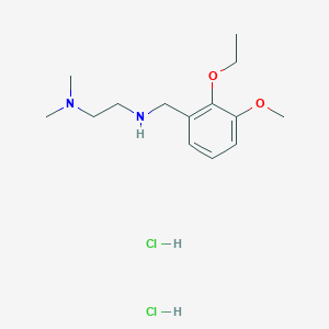 molecular formula C14H26Cl2N2O2 B5492778 N-[(2-ethoxy-3-methoxyphenyl)methyl]-N',N'-dimethylethane-1,2-diamine;dihydrochloride 