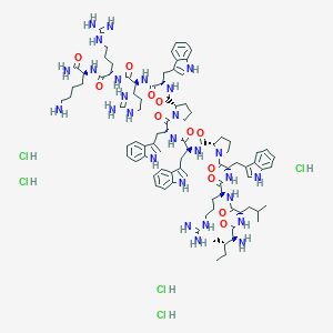 molecular formula C90H132Cl5N27O12 B549296 Omiganan Pentahydrochloride CAS No. 269062-93-3