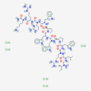molecular formula C90H127N27O12·5HCl B549296 Omiganan pentahydrochloride CAS No. 269062-93-3