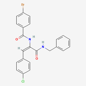 molecular formula C23H18BrClN2O2 B5492992 N-[(E)-3-(benzylamino)-1-(4-chlorophenyl)-3-oxoprop-1-en-2-yl]-4-bromobenzamide 
