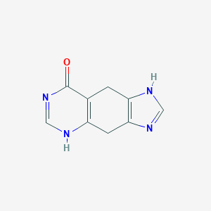 molecular formula C9H8N4O B054930 5,9-Dihydro-1H-imidazo[4,5-g]quinazolin-8(4H)-one CAS No. 115419-99-3