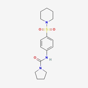 molecular formula C16H23N3O3S B5493094 N-[4-(Piperidine-1-sulfonyl)phenyl]pyrrolidine-1-carboxamide 