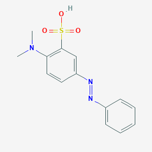 molecular formula C14H15N3O3S B054932 2-(Dimethylamino)-5-phenyldiazenylbenzenesulfonic acid CAS No. 125165-71-1