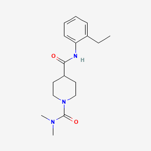 molecular formula C17H25N3O2 B5493396 N~4~-(2-ethylphenyl)-N~1~,N~1~-dimethylpiperidine-1,4-dicarboxamide 
