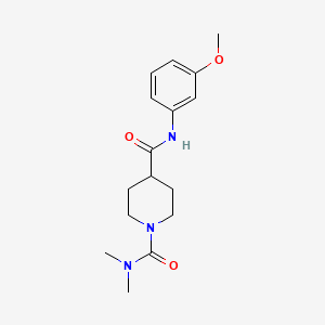 molecular formula C16H23N3O3 B5493469 N~4~-(3-methoxyphenyl)-N~1~,N~1~-dimethylpiperidine-1,4-dicarboxamide 