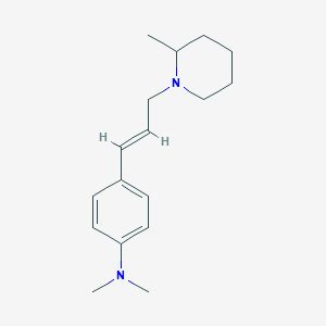 molecular formula C17H26N2 B5493499 N,N-dimethyl-4-[(E)-3-(2-methylpiperidin-1-yl)prop-1-enyl]aniline 