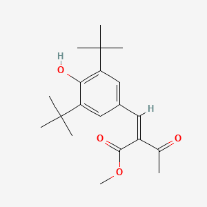 molecular formula C20H28O4 B5493509 methyl (2Z)-2-[(3,5-ditert-butyl-4-hydroxyphenyl)methylidene]-3-oxobutanoate 