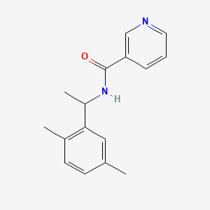 molecular formula C16H18N2O B5493575 N-[1-(2,5-dimethylphenyl)ethyl]pyridine-3-carboxamide 