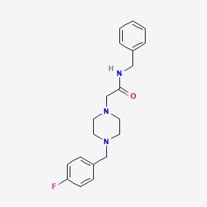 molecular formula C20H24FN3O B5493716 N-BENZYL-2-{4-[(4-FLUOROPHENYL)METHYL]PIPERAZIN-1-YL}ACETAMIDE 