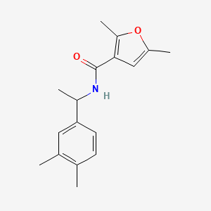 molecular formula C17H21NO2 B5493841 N-[1-(3,4-dimethylphenyl)ethyl]-2,5-dimethylfuran-3-carboxamide 
