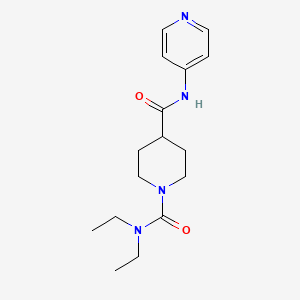 molecular formula C16H24N4O2 B5493984 N,N-DIETHYL-N-(4-PYRIDYL)TETRAHYDRO-1,4(2H)-PYRIDINEDICARBOXAMIDE 
