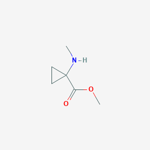 molecular formula C6H11NO2 B054940 Methyl 1-(methylamino)cyclopropane-1-carboxylate CAS No. 119111-66-9