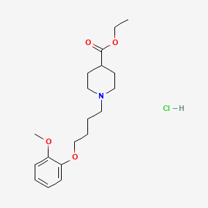 molecular formula C19H30ClNO4 B5494124 Ethyl 1-[4-(2-methoxyphenoxy)butyl]piperidine-4-carboxylate;hydrochloride 