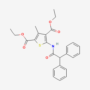 molecular formula C25H25NO5S B5494353 Diethyl 5-[(diphenylacetyl)amino]-3-methylthiophene-2,4-dicarboxylate 