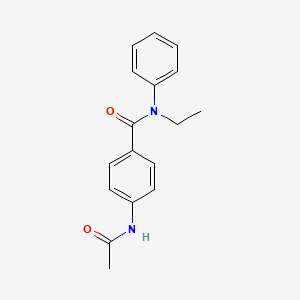 molecular formula C17H18N2O2 B5494596 4-acetamido-N-ethyl-N-phenylbenzamide 