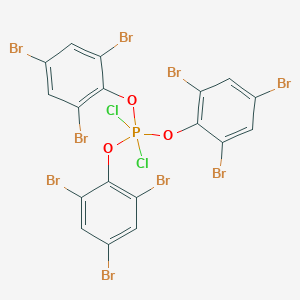 molecular formula C18H6Br9Cl2O3P B054946 Tris(2,4,6-tribromophenoxy)dichlorophosphorane CAS No. 112475-42-0