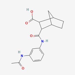 molecular formula C17H20N2O4 B5494768 3-{[3-(Acetylamino)phenyl]carbamoyl}bicyclo[2.2.1]heptane-2-carboxylic acid 