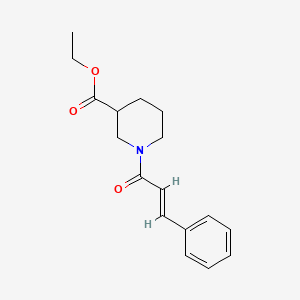 molecular formula C17H21NO3 B5494889 ethyl 1-[(2E)-3-phenylprop-2-enoyl]piperidine-3-carboxylate 