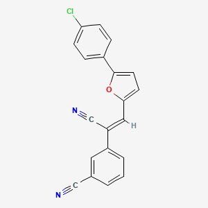molecular formula C20H11ClN2O B5494898 3-[(Z)-2-[5-(4-chlorophenyl)furan-2-yl]-1-cyanoethenyl]benzonitrile 