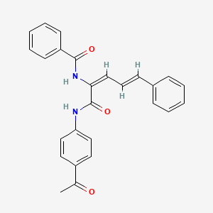 molecular formula C26H22N2O3 B5495006 N-[(2E,4E)-1-(4-acetylanilino)-1-oxo-5-phenylpenta-2,4-dien-2-yl]benzamide 