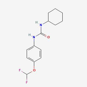 molecular formula C14H18F2N2O2 B5495263 1-Cyclohexyl-3-[4-(difluoromethoxy)phenyl]urea 