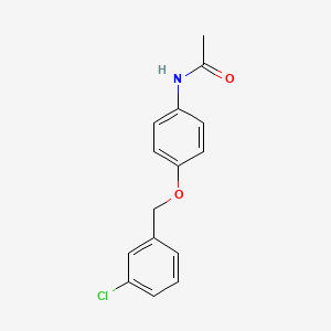 molecular formula C15H14ClNO2 B5495280 N-{4-[(3-chlorobenzyl)oxy]phenyl}acetamide 