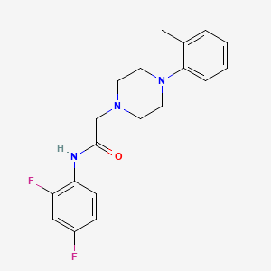 molecular formula C19H21F2N3O B5495490 N-(2,4-difluorophenyl)-2-[4-(2-methylphenyl)piperazin-1-yl]acetamide 