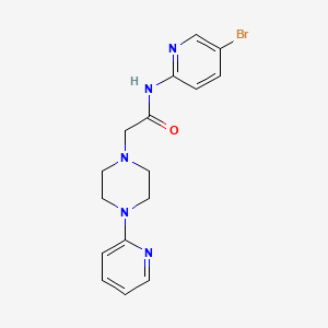 molecular formula C16H18BrN5O B5495593 N-(5-bromopyridin-2-yl)-2-[4-(pyridin-2-yl)piperazin-1-yl]acetamide 