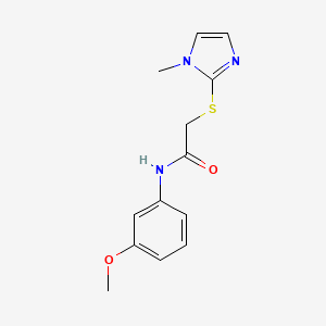 molecular formula C13H15N3O2S B5495694 N-(3-methoxyphenyl)-2-[(1-methyl-1H-imidazol-2-yl)sulfanyl]acetamide 