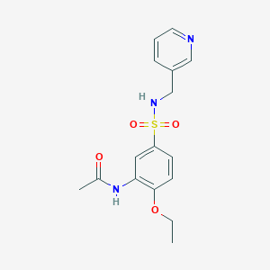 molecular formula C16H19N3O4S B5495791 N-{2-ethoxy-5-[(pyridin-3-ylmethyl)sulfamoyl]phenyl}acetamide 