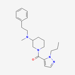 molecular formula C21H30N4O B5495915 N-methyl-N-(2-phenylethyl)-1-[(1-propyl-1H-pyrazol-5-yl)carbonyl]-3-piperidinamine 