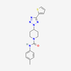 molecular formula C18H20N6OS B5496114 N-(4-METHYLPHENYL)-4-[5-(2-THIENYL)-2H-1,2,3,4-TETRAAZOL-2-YL]TETRAHYDRO-1(2H)-PYRIDINECARBOXAMIDE 