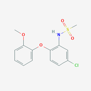 molecular formula C14H14ClNO4S B5496146 N-[5-chloro-2-(2-methoxyphenoxy)phenyl]methanesulfonamide 