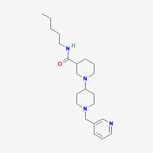 molecular formula C22H36N4O B5496159 N-pentyl-1'-(pyridin-3-ylmethyl)-1,4'-bipiperidine-3-carboxamide 