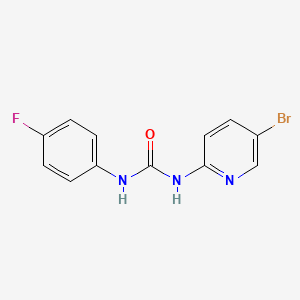 molecular formula C12H9BrFN3O B5496548 1-(5-Bromopyridin-2-yl)-3-(4-fluorophenyl)urea 