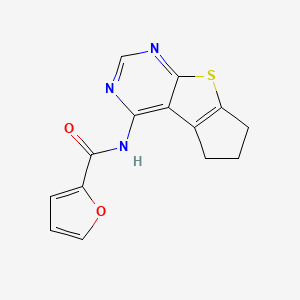 molecular formula C14H11N3O2S B5496566 N-(7-thia-9,11-diazatricyclo[6.4.0.02,6]dodeca-1(12),2(6),8,10-tetraen-12-yl)furan-2-carboxamide 