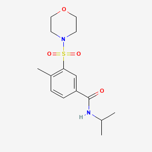 molecular formula C15H22N2O4S B5496573 N-isopropyl-4-methyl-3-(morpholin-4-ylsulfonyl)benzamide 