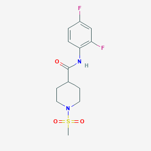 molecular formula C13H16F2N2O3S B5496584 N-(2,4-difluorophenyl)-1-(methylsulfonyl)piperidine-4-carboxamide 