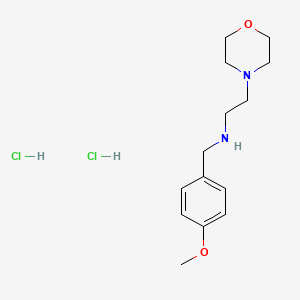 molecular formula C14H24Cl2N2O2 B5496905 N-[(4-methoxyphenyl)methyl]-2-morpholin-4-ylethanamine;dihydrochloride 