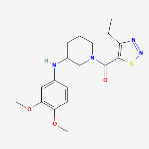 molecular formula C18H24N4O3S B5497195 N-(3,4-dimethoxyphenyl)-1-[(4-ethyl-1,2,3-thiadiazol-5-yl)carbonyl]-3-piperidinamine 