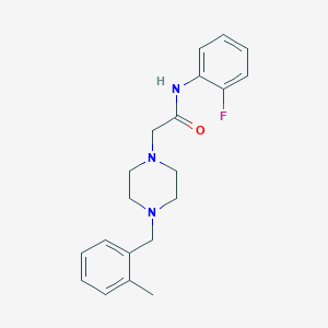 molecular formula C20H24FN3O B5497608 N-(2-FLUOROPHENYL)-2-{4-[(2-METHYLPHENYL)METHYL]PIPERAZIN-1-YL}ACETAMIDE 