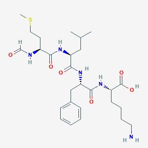 molecular formula C₂₇H₄₃N₅O₆S B549766 N-Formyl-met-leu-phe-lys CAS No. 67247-11-4