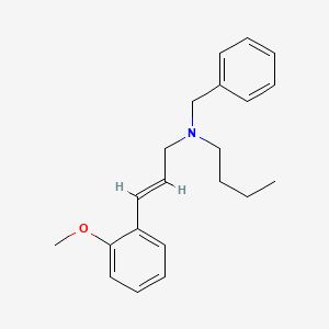 molecular formula C21H27NO B5497704 N-benzyl-N-butyl-3-(2-methoxyphenyl)-2-propen-1-amine 