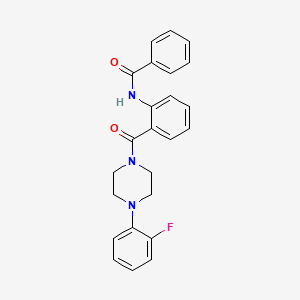 molecular formula C24H22FN3O2 B5497778 N-(2-{[4-(2-fluorophenyl)piperazin-1-yl]carbonyl}phenyl)benzamide 
