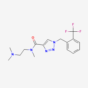 molecular formula C16H20F3N5O B5497856 N-[2-(dimethylamino)ethyl]-N-methyl-1-[2-(trifluoromethyl)benzyl]-1H-1,2,3-triazole-4-carboxamide 