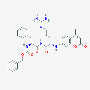 molecular formula C₃₃H₃₆N₆O₆ B549791 Z-Phe-Arg-Amc HCl CAS No. 65147-22-0