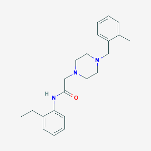 molecular formula C22H29N3O B5498111 N-(2-ETHYLPHENYL)-2-{4-[(2-METHYLPHENYL)METHYL]PIPERAZIN-1-YL}ACETAMIDE 