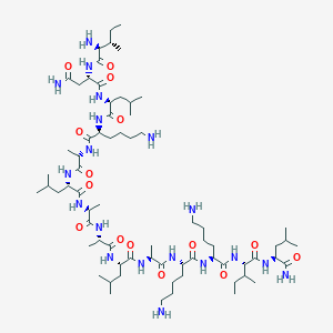 molecular formula C70H131N19O15 B549812 H-DL-xiIle-DL-Asn-DL-Leu-DL-Lys-DL-Ala-DL-Leu-DL-Ala-DL-Ala-DL-Leu-DL-Ala-DL-Lys-DL-Lys-DL-xiIle-DL-Leu-NH2 CAS No. 72093-21-1
