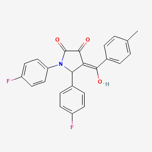 molecular formula C24H17F2NO3 B5498413 1,5-bis(4-fluorophenyl)-3-hydroxy-4-(4-methylbenzoyl)-1,5-dihydro-2H-pyrrol-2-one 
