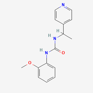 molecular formula C15H17N3O2 B5498687 N-(2-METHOXYPHENYL)-N'-[1-(4-PYRIDYL)ETHYL]UREA 